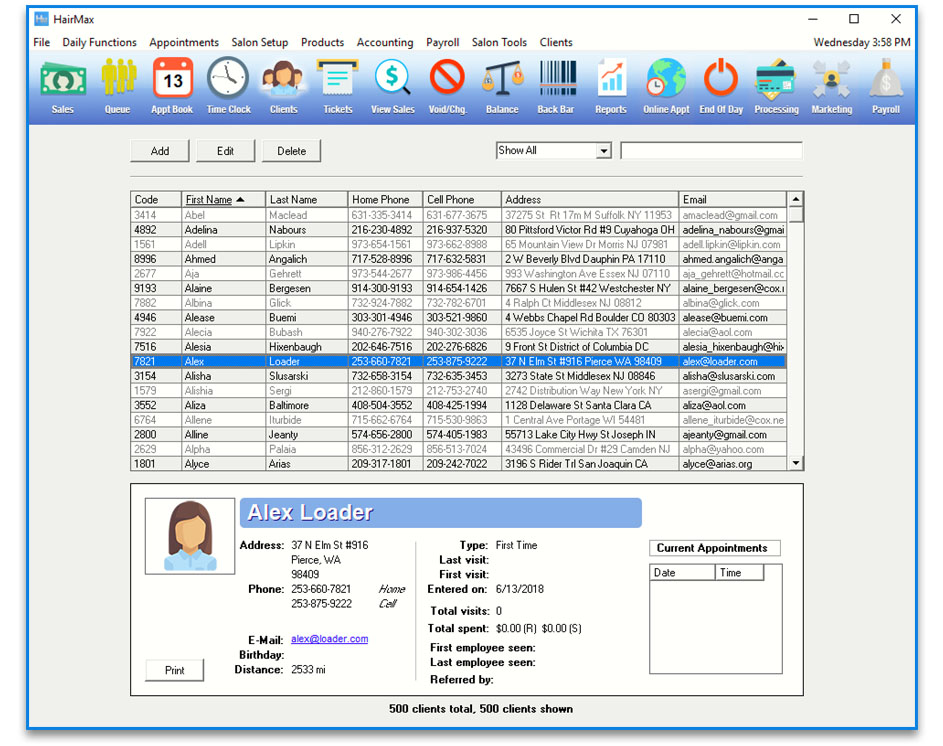 HairMax Salon Clients